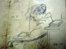 A drawing of her sister, Maggie, done by my mother in 1937
