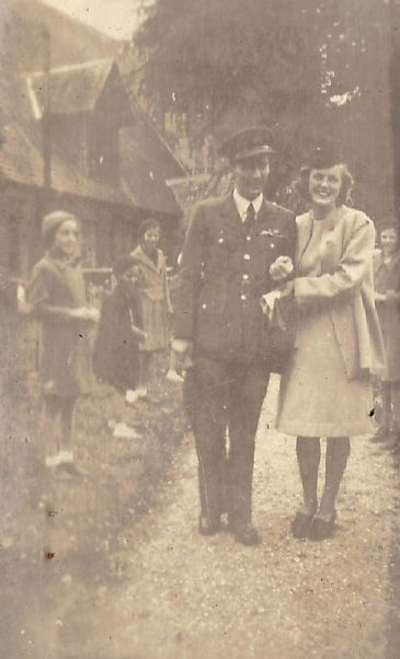 Reg and Monica's wartime wedding. Herstmonceux